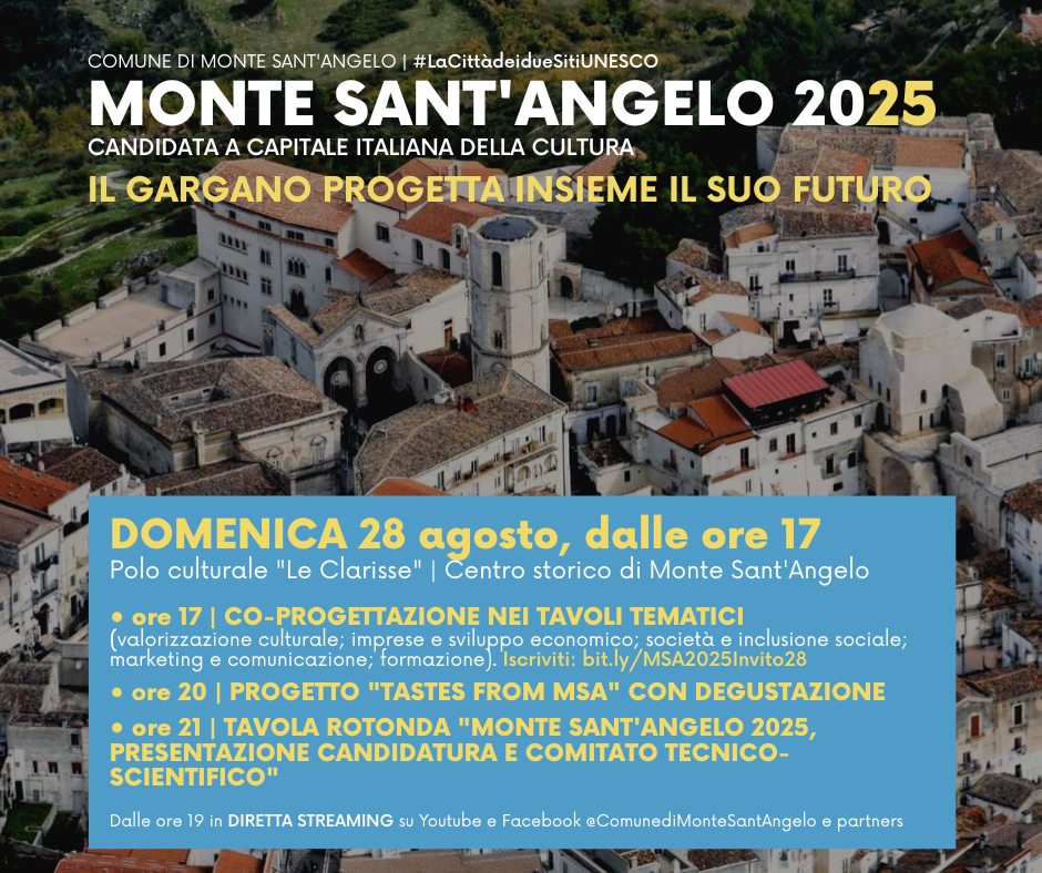  Domenica 28 il Gargano progetta insieme il suo futuro