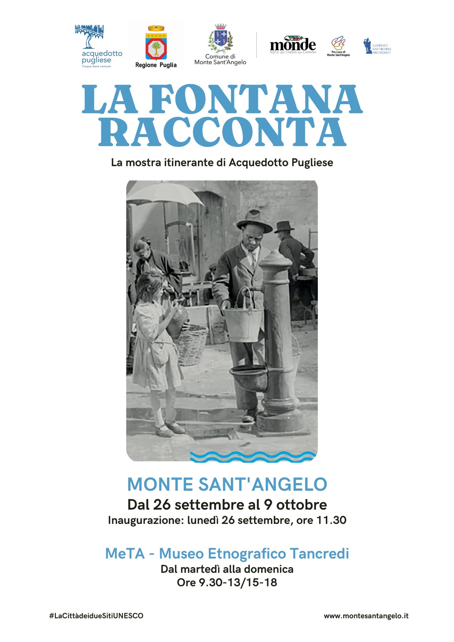 "la fontana racconta": inaugurazione  mostra di acquedotto pugliese