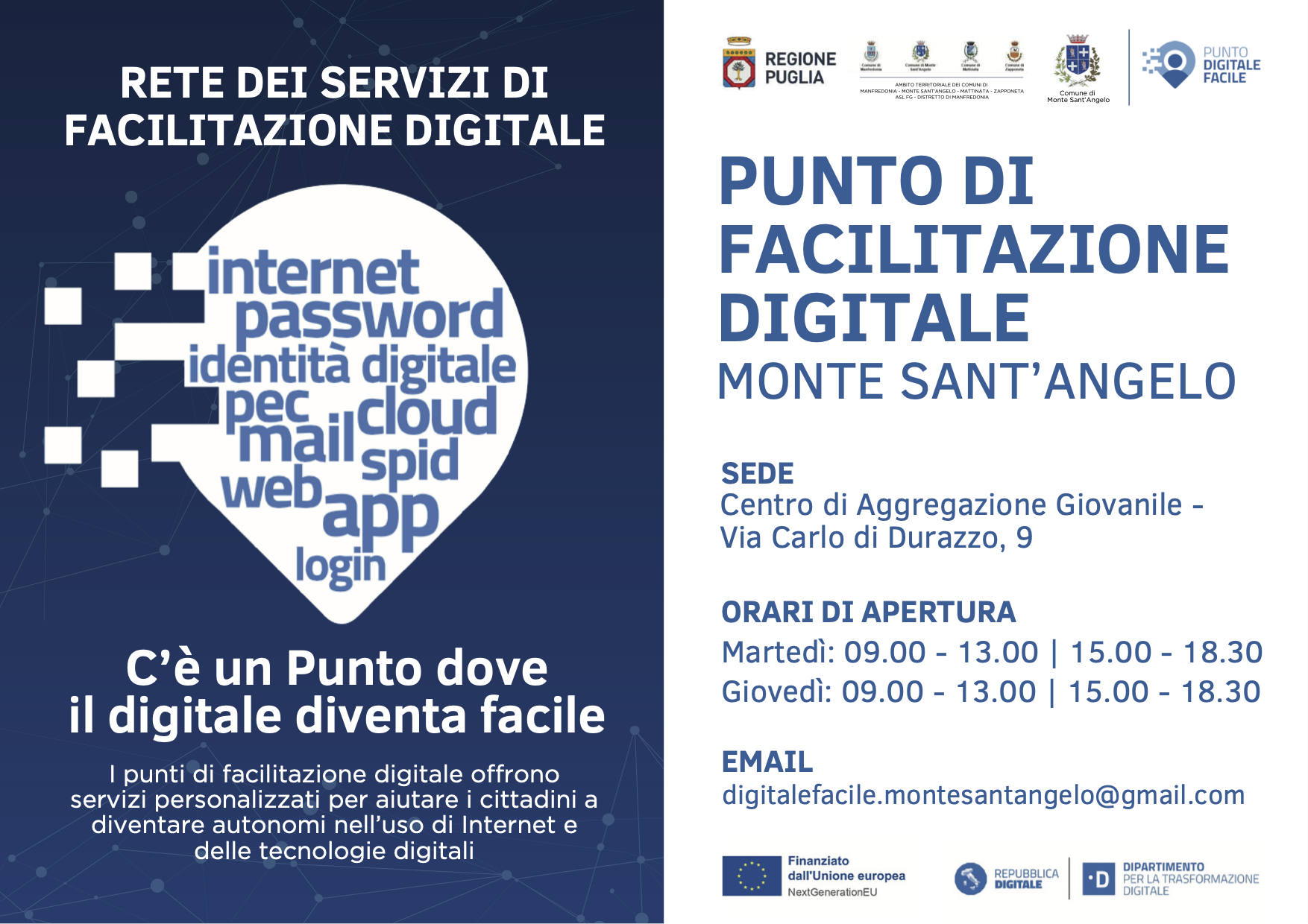 PUNTO DI FACILITAZIONE DIGITALE, A MONTE SANT'ANGELO C’È UN PUNTO DOVE IL DIGITALE È FACILE