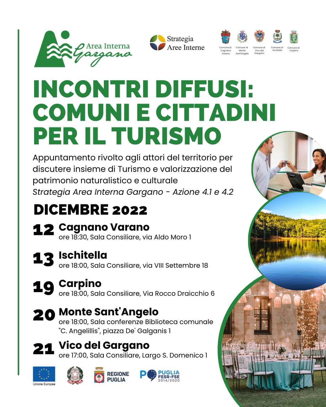 Area interna gargano: martedì 20 incontro “comuni e cittadini per il turismo”