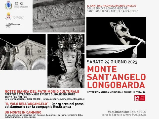 “monte sant’angelo longobarda”: sabato 24 giugno musei aperti e visite guidate gratuite, performance “il volo dell’arcangelo” danza aerea sul santuario