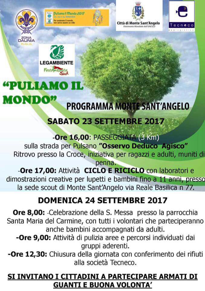 Puliamo il mondo per la pulizia dei cammini dell'antico pellegrinaggio micaelico