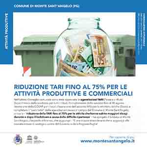 Riduzione TARI fino al 75% per le attività produttive e commerciali 