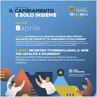 TavoloLegalitàMSA: giovedì 8 aprile l’incontro “Cyberbullismo, il web tra legalità e sicurezza” 