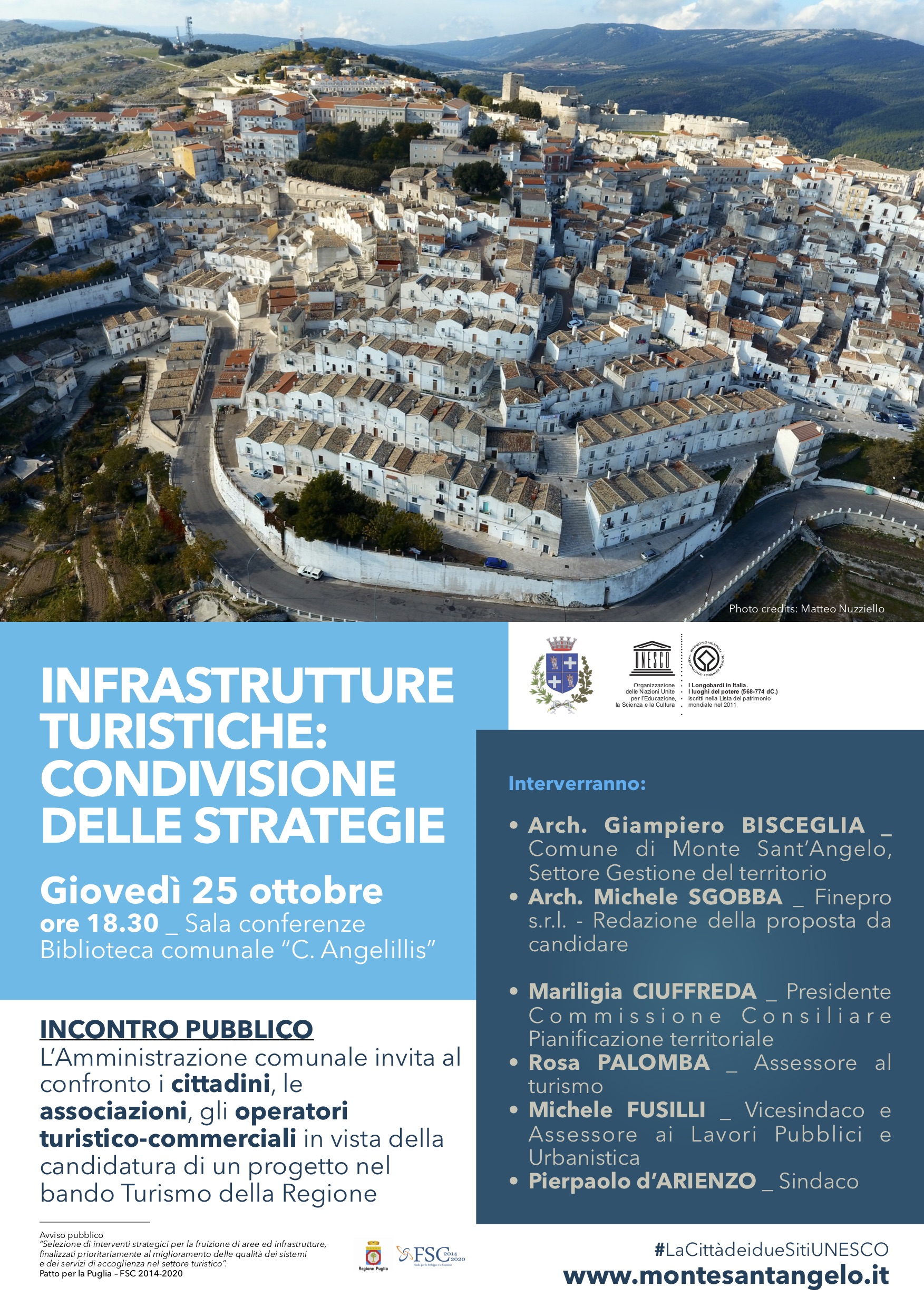 “Infrastrutture turistiche: condivisione delle strategie”: giovedì 25 ottobre l’incontro pubblico